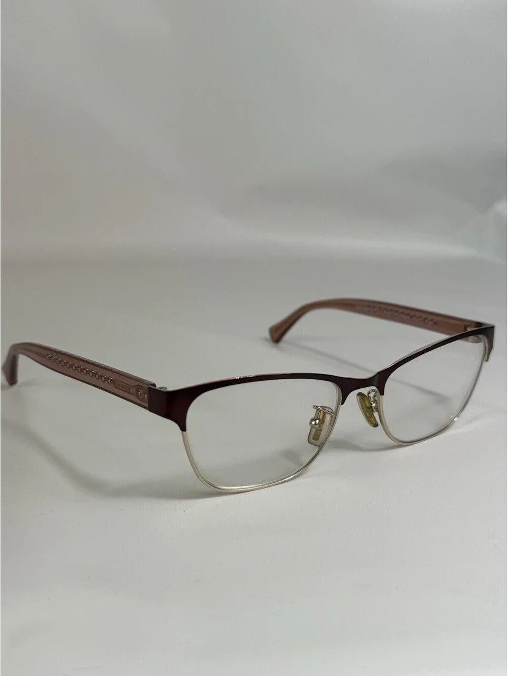 Coach HC5067 Womens Metal Eyeglass Frame 9235 Satin Burgundy Gold 53-17